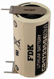 FDK CR17335SE-FT1 3V Lithium Battery - 3 Volt 1800mAh 3 PC Pins
