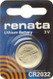 Renata CR2032 Battery - 3 Volt 225mAh Lithium Coin Cell