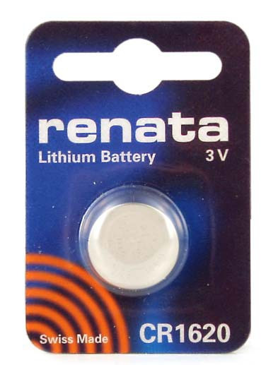 Renata CR1620 Lithium Knopfzelle (2er Pack) – 3V Uhrbatterie, Alternative Zu DL1620, BR1620 | Für Uhren, Keyfobs, PCs