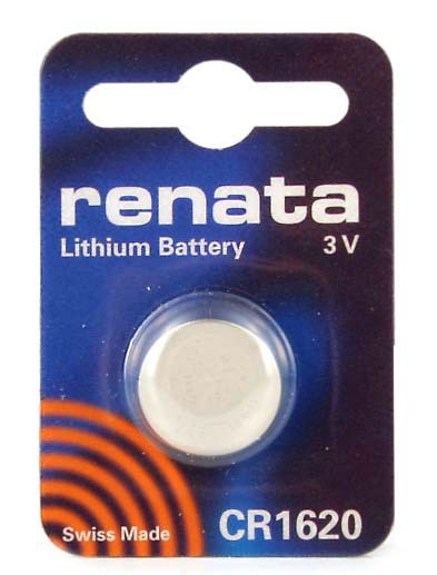 Renata CR1620 Battery - 3 Volt 68mAh Lithium Coin Cell
