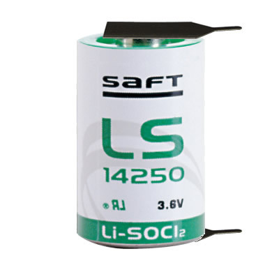 Saft LS14250 2PF Battery - 3.6V 1/2AA Lithium - 2 Pins