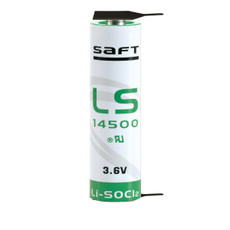 Saft LS14500 2PF Battery - 3.6V AA Lithium - 2 Pins