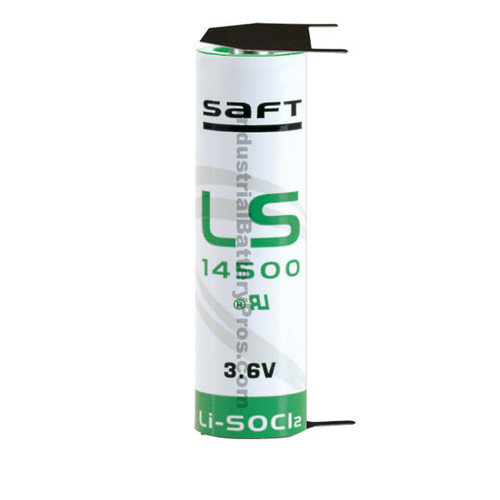 Saft LS14500-3PFRP Battery - 3.6V 2600mAh AA Lithium - 3 Pins