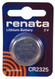 Renata CR2325 3V Lithium Battery - 3 Volts 190mAh Coin Cell