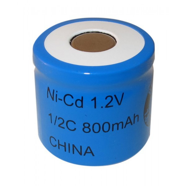 1/2 C 1.2 Volt 800mAh NiCd - Nickel Cadmium Battery