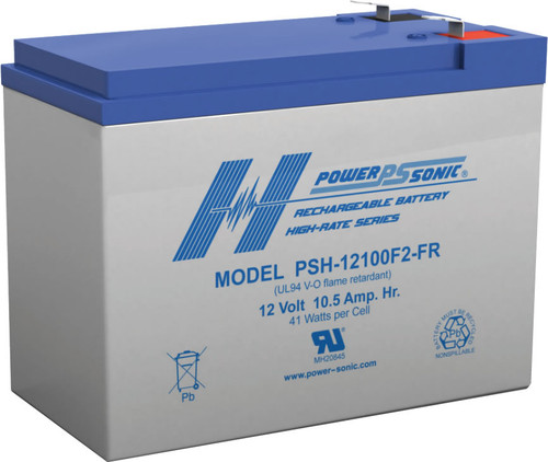Power-Sonic PSH-12100F2-FR SLA Battery High-Rate Series