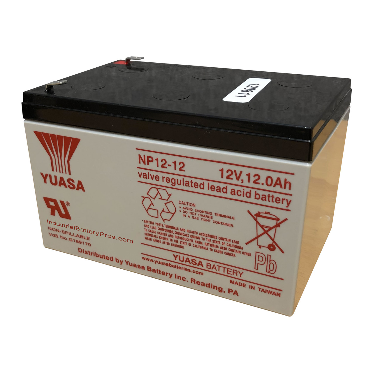 Enersys / Genesis NP12-12 Battery - 12V 12Ah SLA - NP12-12T