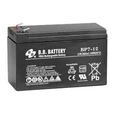 B.B. Battery BP7.5-12 (.250") - 12V 7.5Ah AGM - VRLA Rechargeable