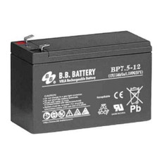 B.B. Battery BP7.5-12 (.187") - 12V 7.5Ah AGM - VRLA Rechargeable Battery