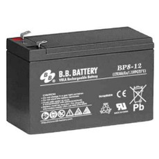 B.B. Battery BP8-12 (.187") - 12V 8Ah AGM - VRLA Rechargeable Battery