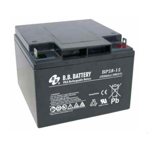 B.B. Battery BP28-12 (.250") - 12V 28Ah AGM - VRLA Rechargeable Battery