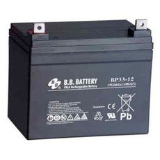 B.B. Battery BP33-12 S (Nut & Bolt) - 12V 33Ah AGM - VRLA Rechargeable Battery