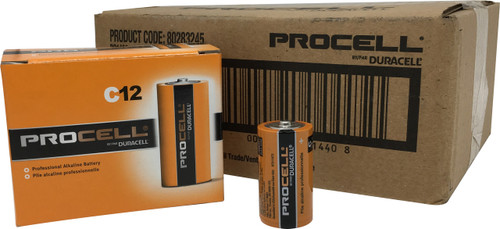 Duracell Industrial C Cell Batteries - LR14 - ID1400 - Case of 72