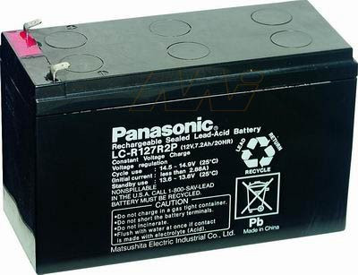 LC-R127R2P Panasonic Battery - 12V 7.2Ah Sealed Lead Rechargeable