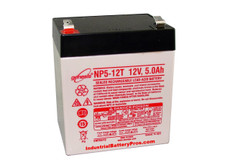 Enersys - Genesis NP5-12T Battery - 12V 5.0Ah Sealed Rechargeable