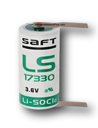 Saft LS17330-STS Battery 2/3A 3.6V Lithium (Solder Tabs)