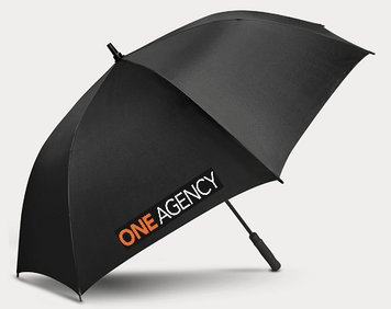 Premium eight panel sports umbrella which has a strong 190T pongee canopy with a smart silver finish on the underside. It has automatic opening and a windproof fibreglass frame with 76cm ribs. Other features include a fibreglass shaft with a soft EVA hand grip, tough polypropylene tips, a Velcro tie and a matching pongee sleeve.