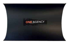 One Agency Rectangular Sticker
Example on Pillow Box