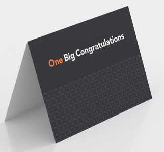 Card Congratulations Black + Orange Envelope