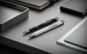 New metal  pens in black or white.