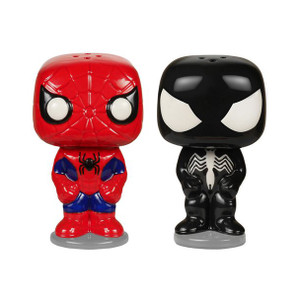Spider-Man(Red/Blue & Black Suit): Funko POP! Home x Marvel Univerese Salt & Pepper Shakers