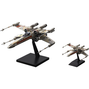 Red Squadron X-Wing Starfighter: Bandai Star Wars 1/72 & 1/144 Plastic Model Kit Special Set