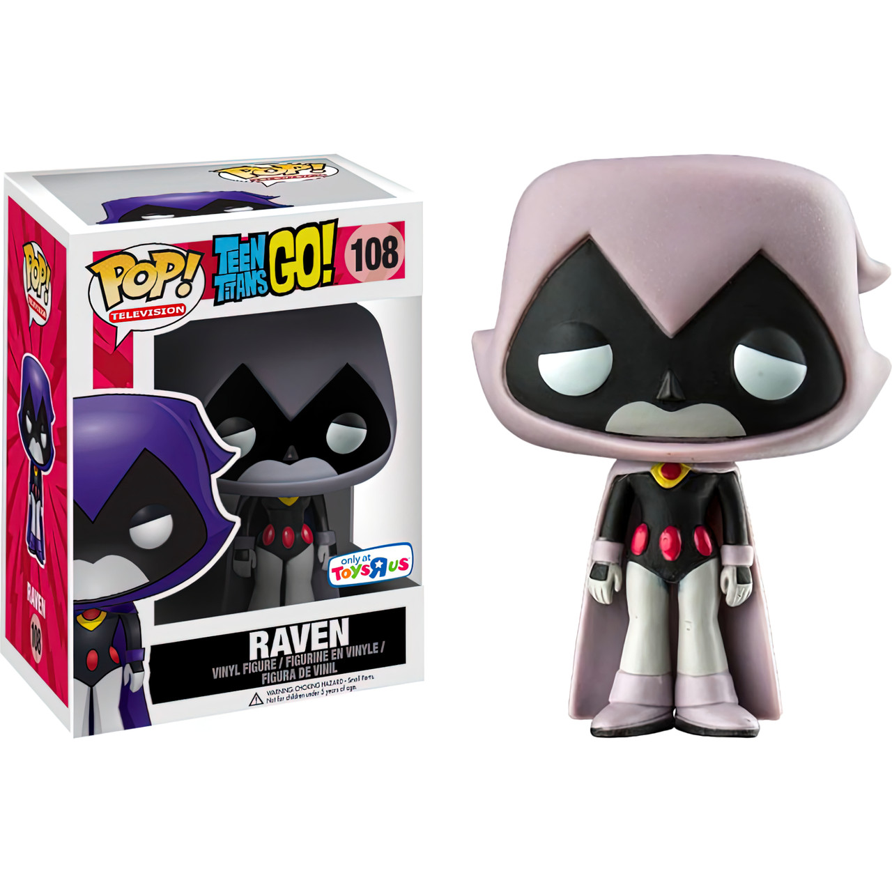 Raven [Grey] (Toys R Us Exclusive): Funko POP! TV x Teen Titans Go Vinyl  Figure [#108 / 11418] - ToysDiva