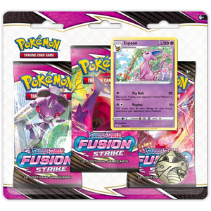 Sword & Shield Fusion Strike (Espeon Promo Card & Dragonite Coin): Pokemon Trading Card Game 3-Booster Pack Blister (80920 / B)