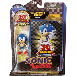 Sonic: ~2.6" Jazwares  Sonic the Hedgehog 20th Anniversary Collector's Tin Action Figure Set [65751]