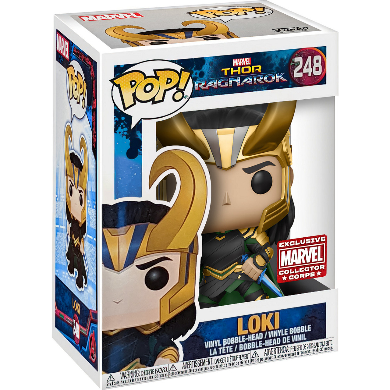 Loki (Marvel Collector Corps Exclusive): Funko POP! Marvel x Thor -  Ragnarok Vinyl Figure [#248 / 13766]
