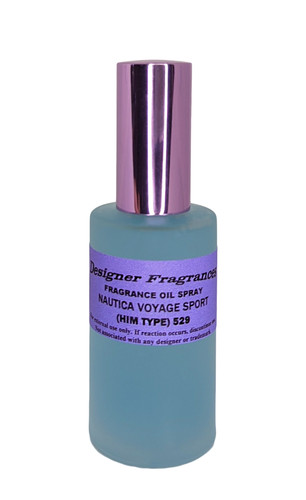 2oz Frosted Round Fragrance Oil Spray with Purple Cap