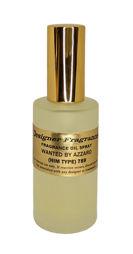 2oz Frosted Round Fragrance Oil Spray with Gold Cap/Gold Label