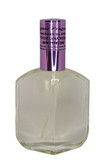2oz Ridged Square Bottle with Purple Cap