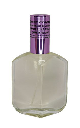 2oz Ridged Square Bottle with Purple Cap