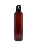 8oz Amber PET Plastic Bottle with Disc Top