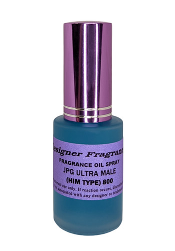 1oz Frosted Round Fragrance Oil Spray w/ Purple Cap