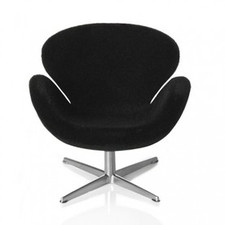 AJ Swan chair, black 1:16 minimii