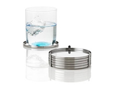 Stelton Arne Jacobsen set of 6 glass coasters