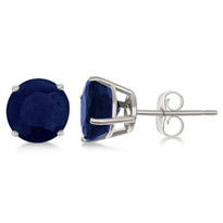 14k White Gold Blue Sapphire Stud Earrings (2.00ct t.w.)
