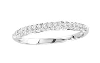 14k White Gold Wedding Band .25CT t.w (1/4ct)