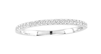 14k White Gold Diamond Wedding Band .12ct t.w
