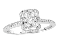14k White Gold Diamond Engagement Ring .40ct t.w