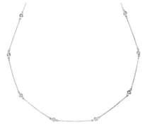 "Diamond by the Yard" Diamond Necklace in 14k White Gold 1.00ct