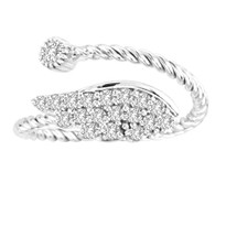 14k White Gold "Snake" Diamond Ring(.50ct t.w)