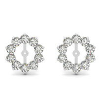14k White Gold 2.00ct t.w Diamond Earring Jackets