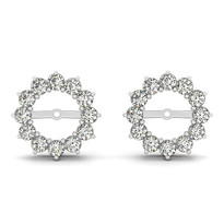 14k White Gold .84ct t.w Diamond Jackets