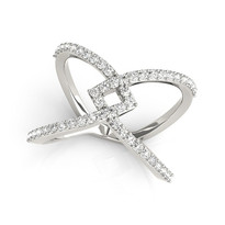 .50ct t.w14K WHITE GOLD  DIAMOND FASHION RING