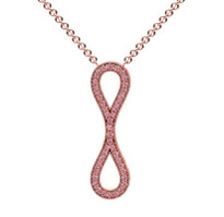 .42CT t.w Pink Diamond Infinity Pendant in 14k Two-Tone Gold