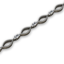 1.12ct t.w Round Diamond  Fashion Bracelet in 14k White Gold
