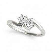 2-Stone Double Solitaire Engagement 6-Prong Ring in 14k White Gold (1/4ct - 1.00ct)